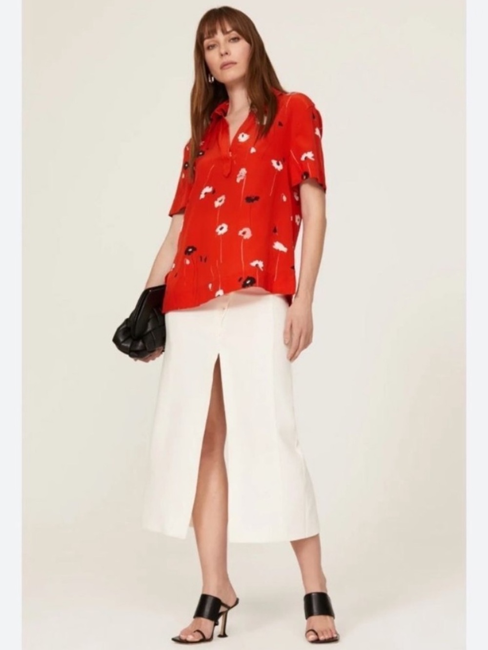 Jason Wu Top 2 Silk Red - Picture 2 of 13
